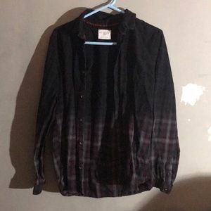 Ombré Black/purple flannel